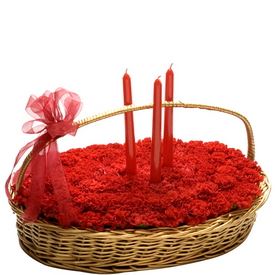 Online Flower Delivery-Basket Bouquet 12