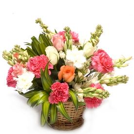 Online Flower Delivery-Basket Bouquet 16