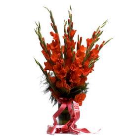 Glass Vase with Fresh Flower Arrangement 13